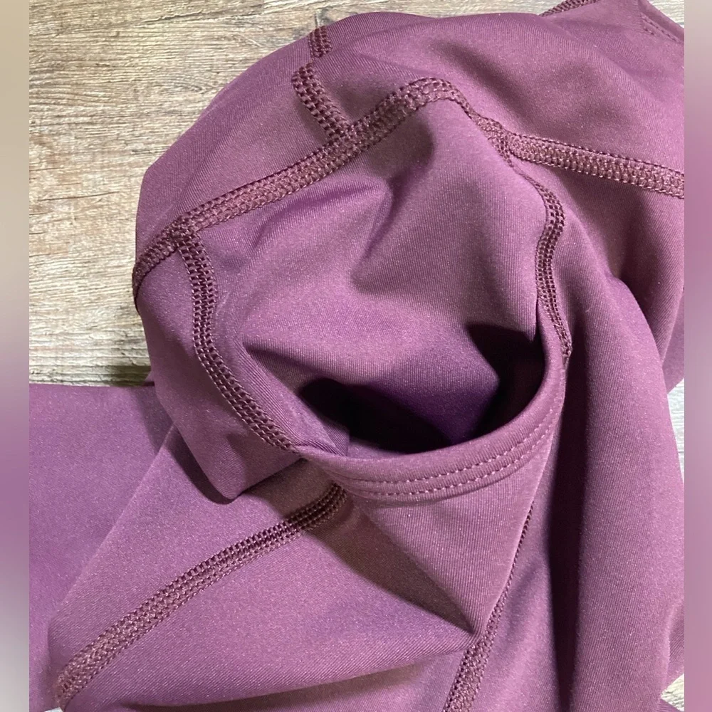 Her Tribe Athletics Women's High-Waisted Leggings Eggplant Size S - Picture 6 of 8